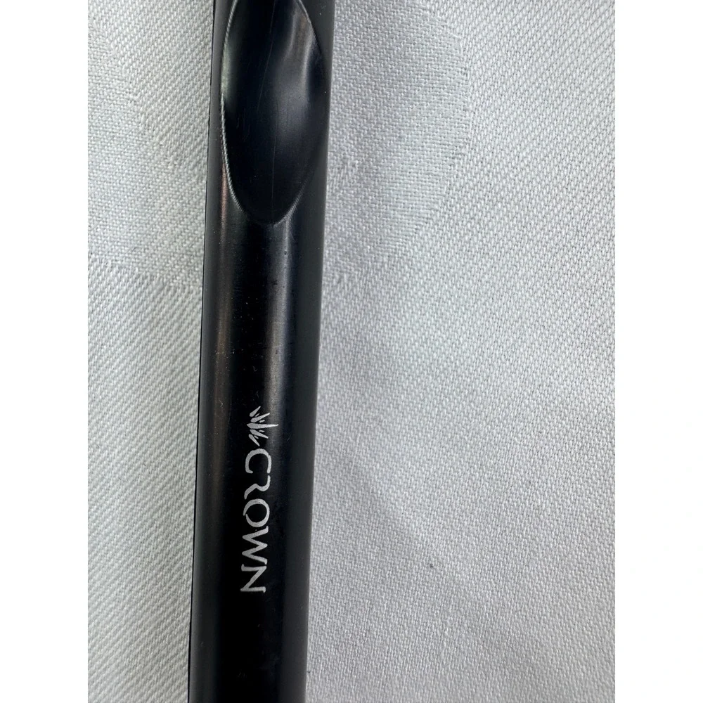Crown Brush Tapered Powder Blush Contour Makeup Brush Black Silver Handle